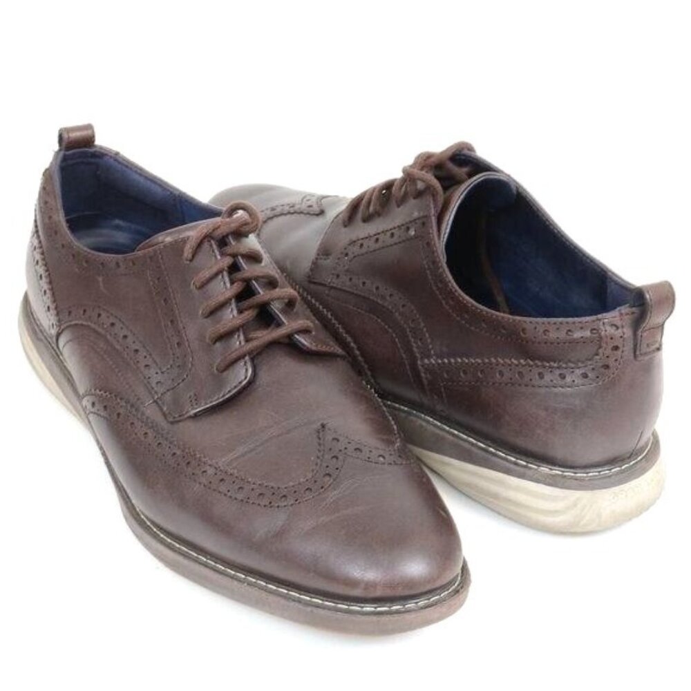 Cole Haan GrandEvolution Men's 11.5 Wide Leather Wingtip‎ Oxford Loafer Preppy